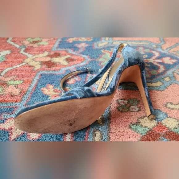 Chloe Gosselin Velvet Narcissus Open-Toe Heels - Picture 2 of 5